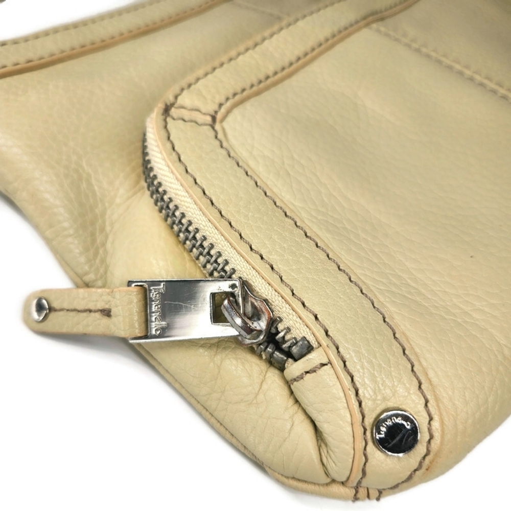 Tignanello Cream Tan Leather Outer Pouch Wallet Organizer Zip-Close Crossbody - Picture 5 of 12